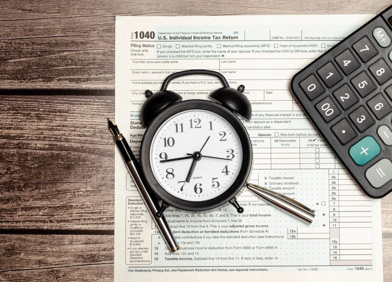 Clock laying on a form